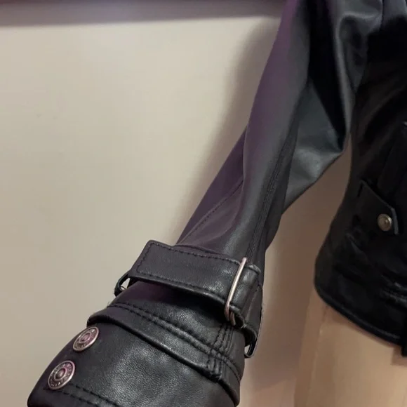 Be Forever U.G.I.Z. Black Leather Moto Jacket - Picture 6 of 15